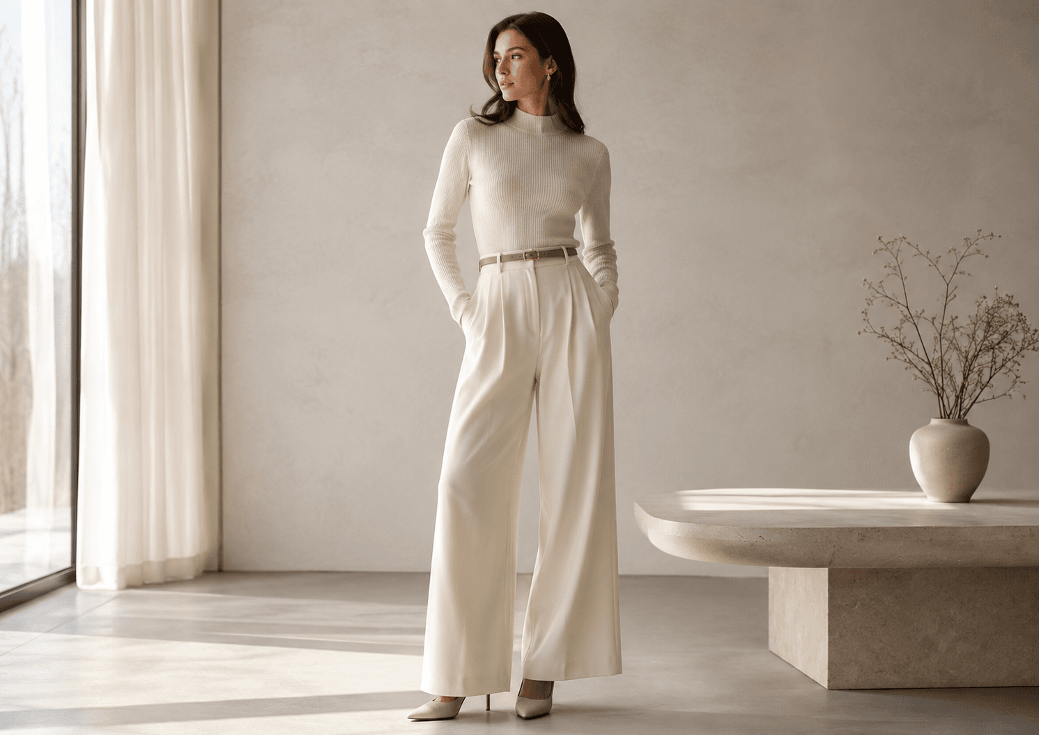 Calça Wide Leg no Inverno: Como Usar Sem Parecer Que Está Sendo Engolida pela Roupa